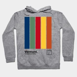 Vermont // Original Flag Aesthetic Colors Design Hoodie